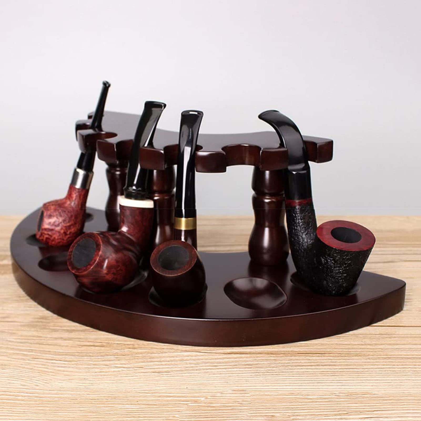 木製 回転式パイプスタンド　18本用　パイプ10本付き　アンティーク 木製 回転式パイプスタンド 18本用 パイプ10本付き アンティーク